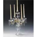 3 Arms Crystal Candle Holder Glass Candlestick for Home Party Decoration